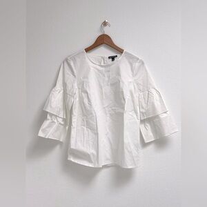 NWT - JCrew Mercantile White Puff Sleeve, Size 0